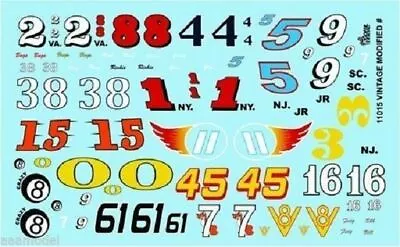 Gofer Racing 11015 X 1/24-1/25 Vintage Modified Car Numbers Decals 11015 X • $11