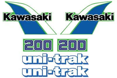 1985 1986 Kawasaki Kdx 200 Gas Tank Swingarm And Side Panel Decal Set • $51.66