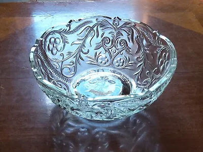 Antique McKee Early American Rock Crystal Glass Fruit Bowl  9 1/2  • $22