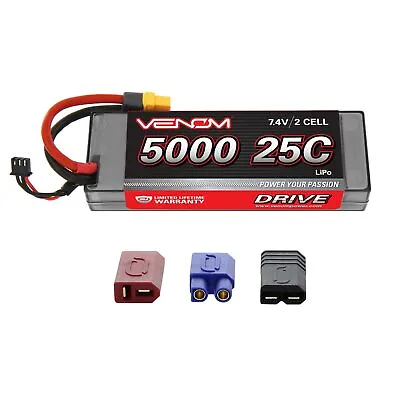 Venom LiPo Battery : Traxxas Slash 1:10 25C 7.4V 5000mAh 2S With UNI Plug • $55.99