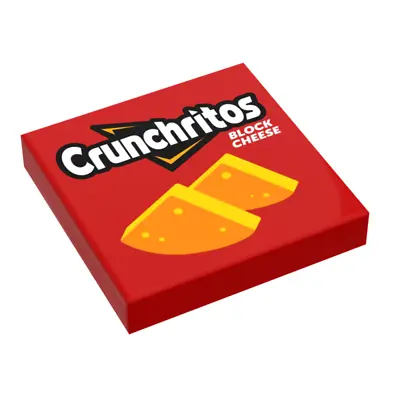 B3 Customs® Crunchitos Nacho Cheese Minifig Snack (2x2 Tile) • $2