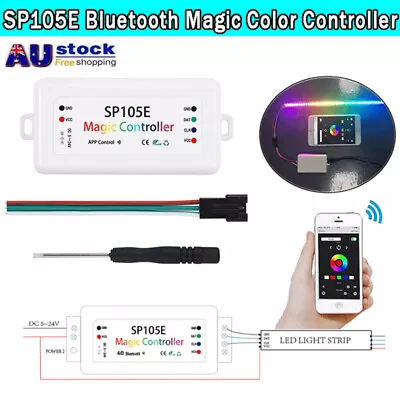 SP105E Bluetooth Magic Color Controller Fit For WS2812b WS2811 LED Strip Lights • $22.75
