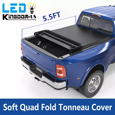 Tonneau Cover 5.5FT For 2014-2021 Toyota Tundra SR5 Truck Bed CrewCab 4-Fold • $130.99