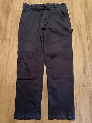 CAT CATERPILLAR DOUBLE KNEE WORK PANTS STRETCH FIT ( SIZE 40 X 34 ) BLUE AS IS  • $19.99