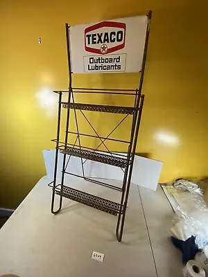 Rare Texaco Outboard Lubricants Stand Sign Vintage Display Gas Oil Shelf 62S4 • $2999.99