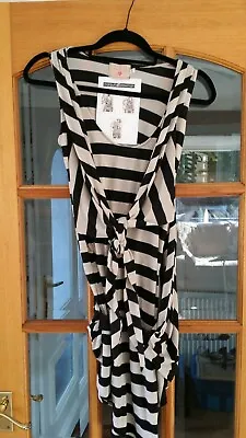 £9.99 • Buy Bnwt Marquito Bohemia Boutique Black Cream Striped Multiway Dress Top Sz S/m