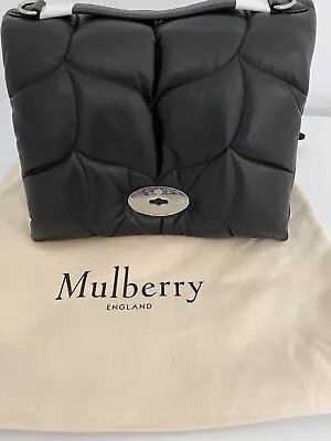 Mulberry Softie Bag Black Leather With Silver Hardware Rrp £1495 Large Shoulder • £570