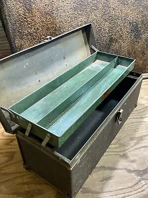 Vintage KENNEDY Metal  Fishing Tackle Box  ~ Tool Chest Box  CS-19 • $124.99