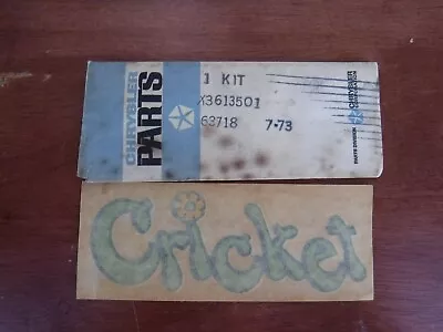 1973 73 Nos Plymouth Cricket Sticker Decal Trunk 72 71 • $20