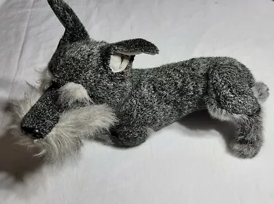 Miniature Schnauzer Realistic Plush Stuffed Puppy Dogs E & J Classic 15   E&J • $39.99