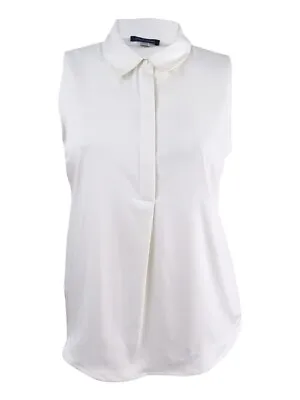 Tommy Hilfiger Women's Point Collar Top M Ivory • $4.94