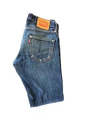 Levi Levi’s 511 Blue Retro Vintage Distressed Worn Jeans W30 L32 Altered To 30L2 • £14
