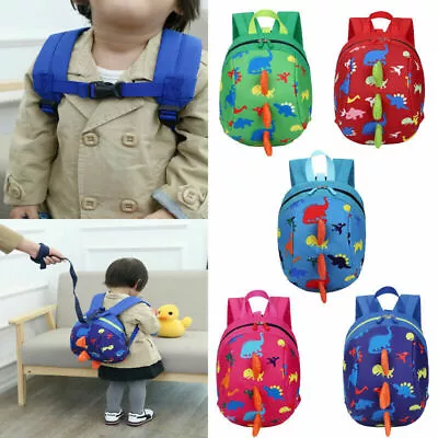 £7.69 • Buy Dinosaur Cartoon Safety Harness For Kids Bag With Strap Toddler Backpack Reins