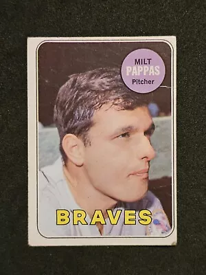  1969 Topps # 79 Milt Pappas Atlanta Braves (Small Crease) • $1.04