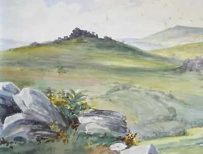 Original Watercolour & Gouache On Paper 'Dartmoor' Early 20th Century • £36