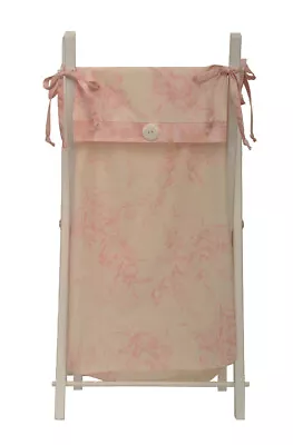 $14.99 • Buy Hamper Bag With Frame Baby Girl Floral Toile Pink White