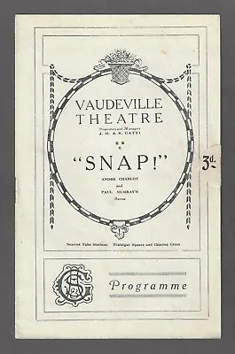 Herbert Mundin  SNAP!  Roy Royston / Andre Charlot 1923 London Revue Program • $79.99