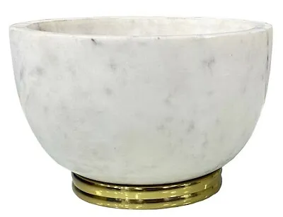 Beautiful White Marble Bowl Handcrafted Unpolished Finish ~  Fast Free Shipping  • $37.77