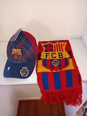 FC Barcelona Hat And Scarf Set • $20