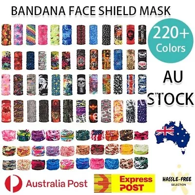 Bandana Face Mask Cover Headwrap Neck Shield Tube Fishing Cycling Motorcycle • $4.39