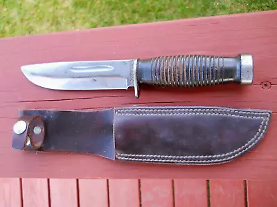 Vintage WWII Case XX 337-6  Q Quartermaster's Combat Fixed Blade Knife & Sheath • $159.95