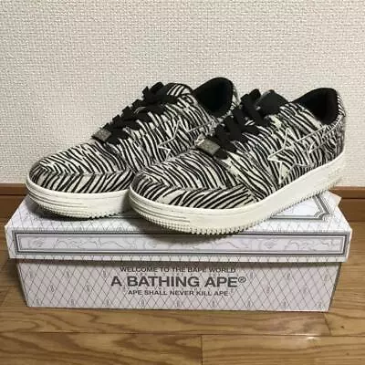 A BATHING APE Bapesta Sneaker Shoes Zebra Design Rare US10 Used From Japan F/S • $463.16