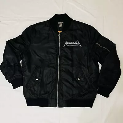 Metallica Bomber Jacket World Magnetic Tour 2010 Divided H&M Men XL Black Merch • $99.99