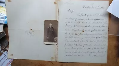 Civil War General John Dix Cdv  With A Rare Signed Letter • $675