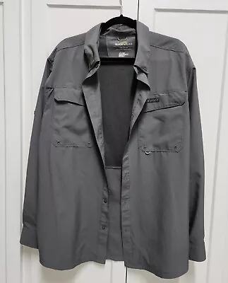Cabelas Guidewear Mens Sz L Gray Button Front Shirt • $15.99