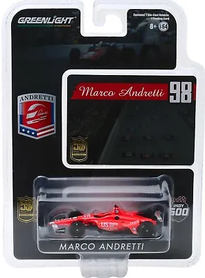 1:64 2019 Greenlight Marco Andretti #98 Mario Win Tribute Car  IndyCar Diecast • $14.95