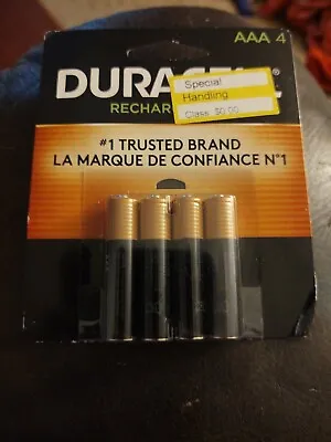 Duracell Rechargeable AAA NiMH Batteries 4 Pack (DX2400B4N001) 900  MAh Sealed • $16