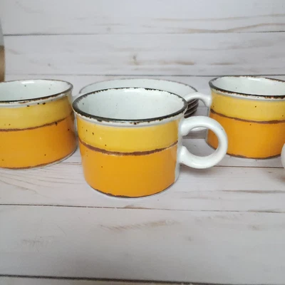 £48.81 • Buy 4 VTG Stonehenge Midwinter Sun Coffee 6 Oz Cup & Saucer Made In England  MCM