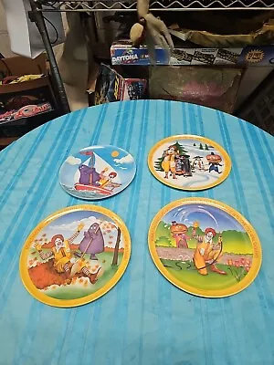 Vintage 1977 McDonalds Set Of 4  3 Seasons  Plates Lot 10  Ronald 1 1985 Plate. • $15