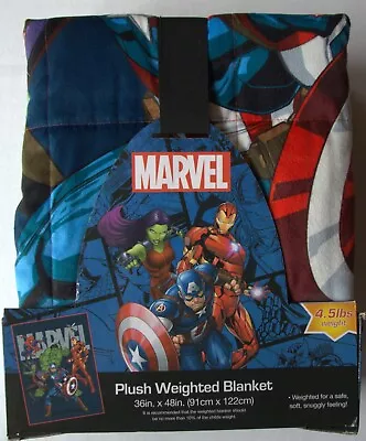MARVEL Avengers Plush Weighted Blanket ~ NEW 4.5 Lbs 36x48 Kids Bedding • $34.95