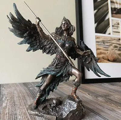 The Morrigan Celtic Goddess Of War Cold Cast Bronze Statute Figurine Statue Gift • $79.95