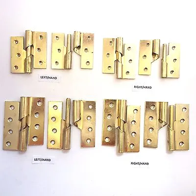 Brassed RISING BUTT Hinges Left /Right Handed Lift Off Door Hinges No.466 -3 /4  • £9.99