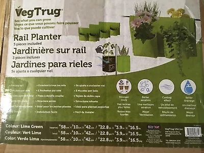 VEGTRUG Rail Planter For Small Space Apartment Garden Room For 12 Pouch Plants • $29.95