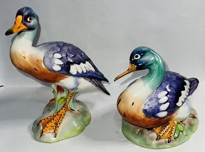 Vintage CANTAGALLI MAJOLICA  NUMBERED ITALIAN DUCKS Fowl Birds • $135