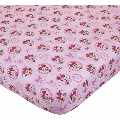 Disney Minnie Mouse Bows Are Best Baby Crib Sheet 28  X 52  Pink Girls • $15.95