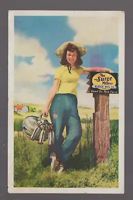 Sturgeon Bay WISCONSIN 1946 ADVERTISING Dairy Milk THE SURGE MILKER Milkmaid! • $16.99