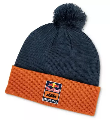 Red Bull KTM Motorcycles Racing Team Navy/Orange Winter Knit Pom Beanie Hat • $22.99