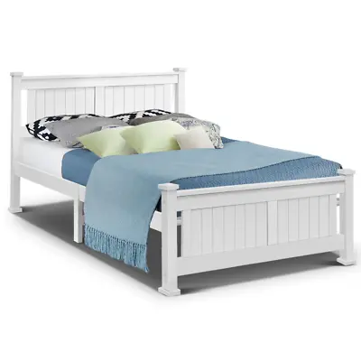 $248 • Buy Double Size Wooden Bed Frame - White
