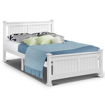 $248 • Buy Double Size Wooden Bed Frame - White