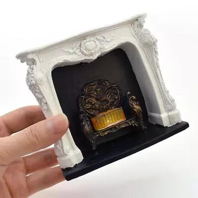 1:12 Scale Dollhouse Miniature Retro Fireplace Simulation Rectangle Light Decor • $53.60