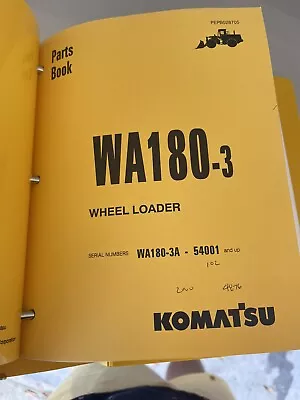 Komatsu WA180-3 Wheel Loader Tractor Parts Catalog Manual Book • $100
