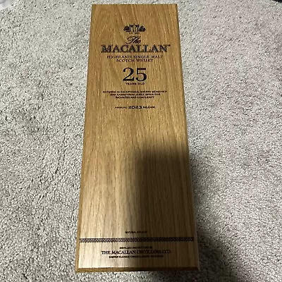 Macallan Highland Single Malt Scotch Whisky 25 Year Annual 2023 Release Box Only • $300