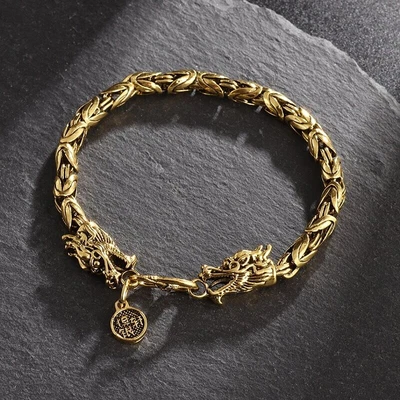 $7.39 • Buy 925 Sterling Silver Vintage Dragon Bracelet Unique Elegant Trendy Bangle Jewelry