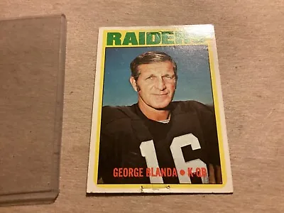 1972 Topps Football High Number #235 George Blanda (HOF) - Very Good - Great Cor • $2.99