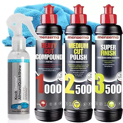 Menzerna 1000 + 2500 + 3500 + SONAX Heavy Cut Compound 1000 250ml Self Polishing  • $32.45