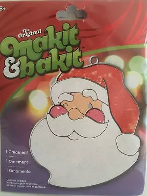 Makit And Bakit Christmas Santa Ornament Kit Stained Glass New • $14